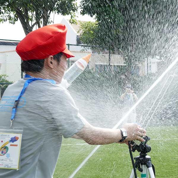 A scene from a Water Rocket Event